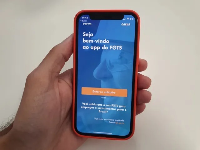 Aplicativo - FGTS para celular. (Foto: Rodrigo Marinho/g1)
